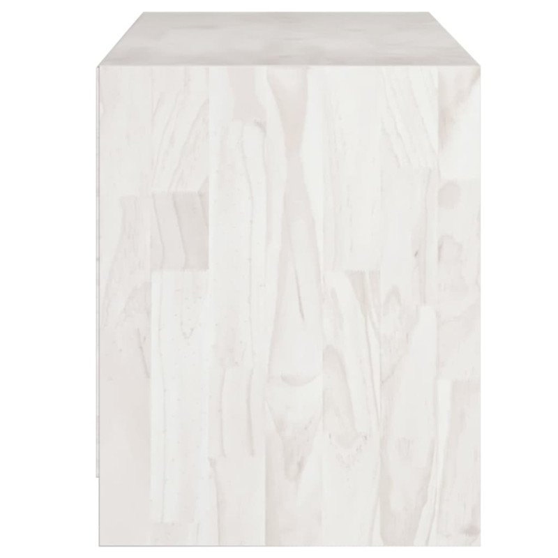 vidaXL TV skrinka biela 104x33x41 cm borovicový masív