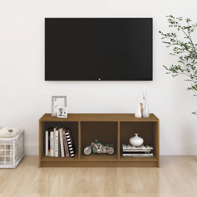 vidaXL TV skrinka medovo-hnedá 104x33x41 cm borovicový masív