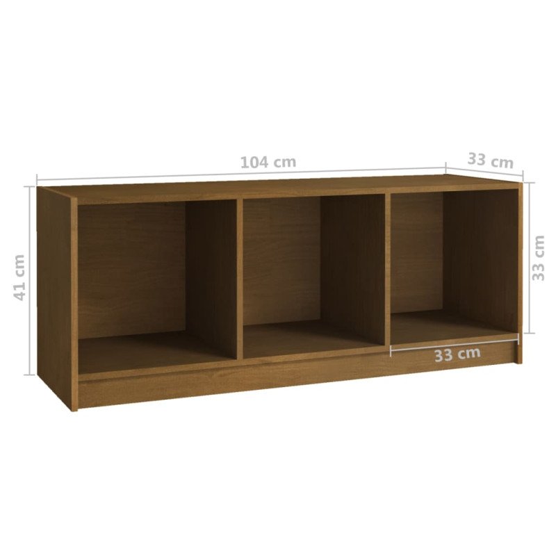 vidaXL TV skrinka medovo-hnedá 104x33x41 cm borovicový masív