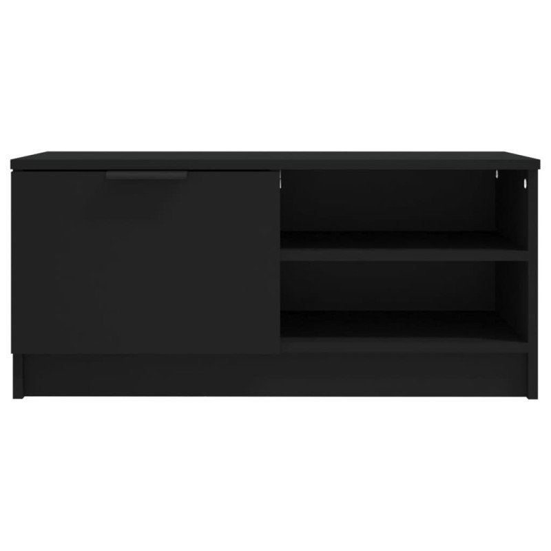 vidaXL TV stolík čierny 80x35x36,5 cm spracované drevo