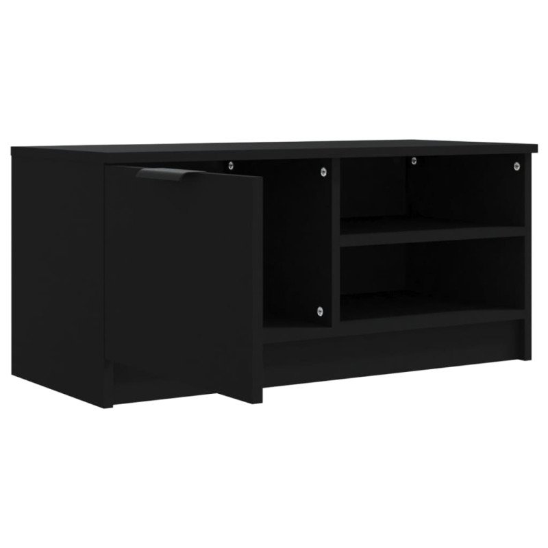 vidaXL TV stolík čierny 80x35x36,5 cm spracované drevo