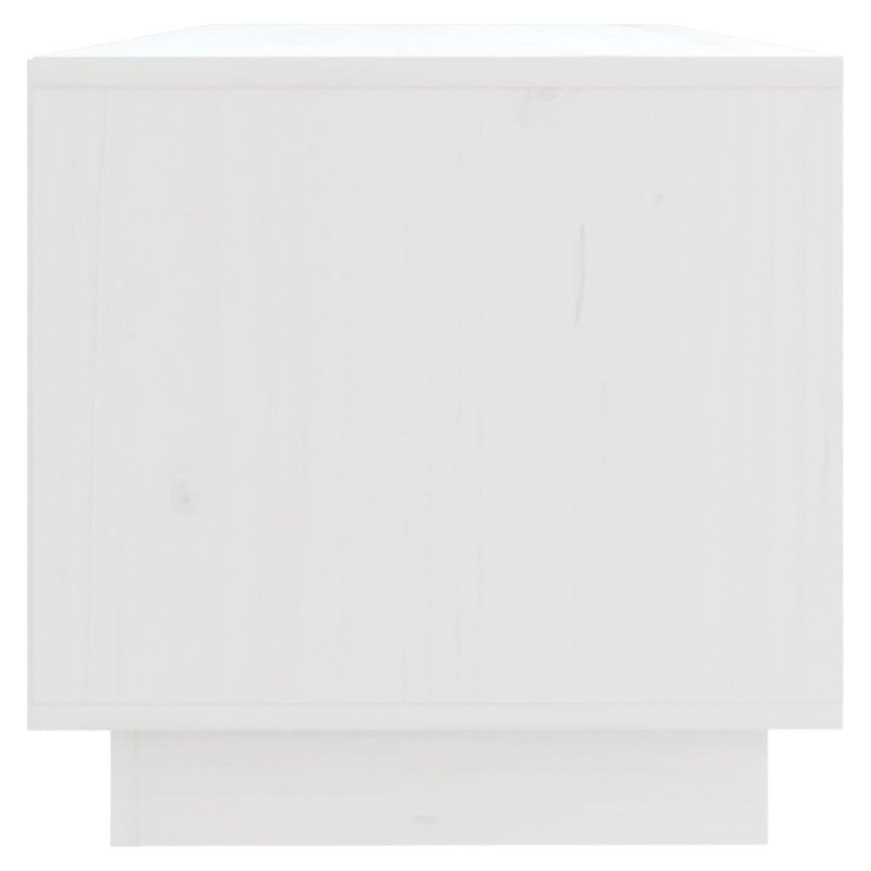 vidaXL TV skrinka biela 90x35x35 cm masívna borovica