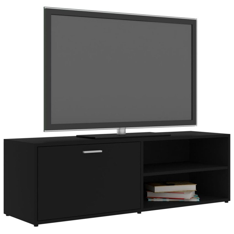 vidaXL TV skrinka, čierna 120x34x37 cm, drevotrieska