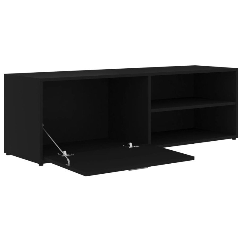 vidaXL TV skrinka, čierna 120x34x37 cm, drevotrieska