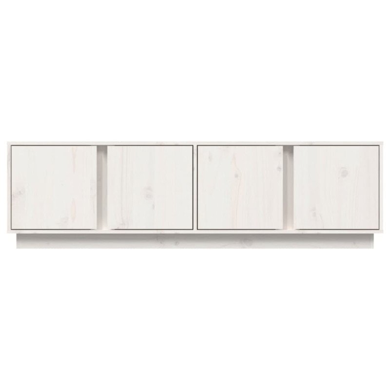 vidaXL TV skrinka biela 140x40x40 cm masívna borovica