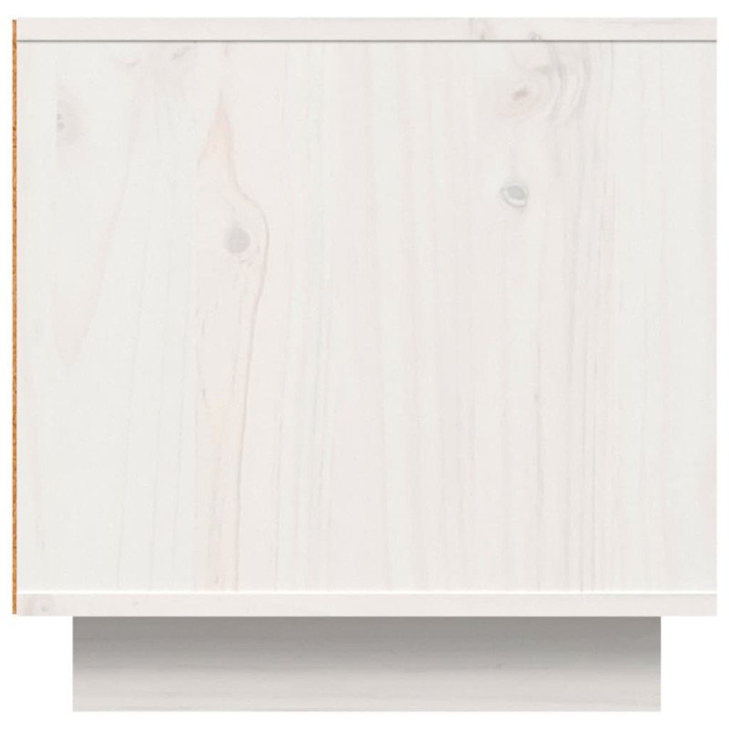 vidaXL TV skrinka biela 140x40x40 cm masívna borovica