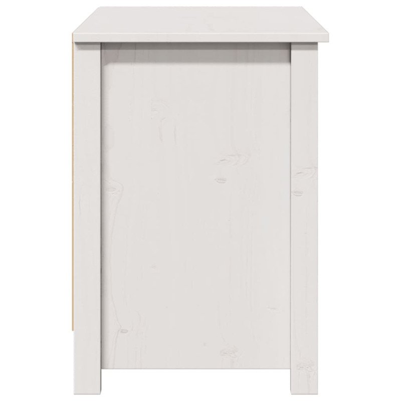 vidaXL TV skrinka biela 103x36,5x52 cm masívna borovica