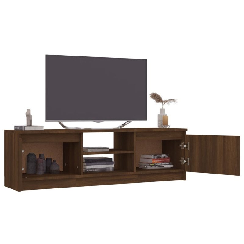 vidaXL TV skrinka hnedý dub 120x30x35,5 cm spracované drevo