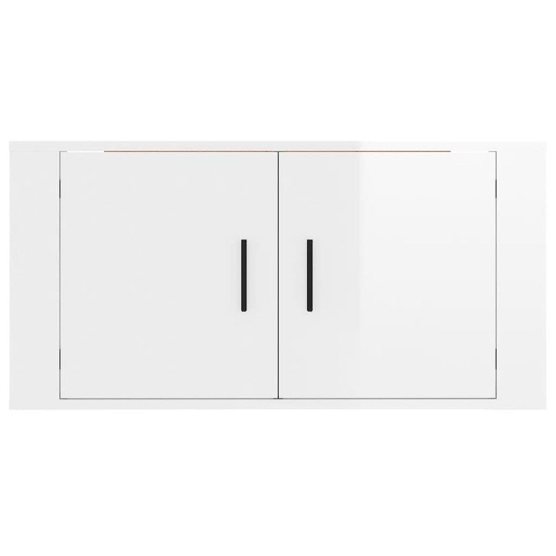 vidaXL Nástenná TV skrinka lesklá biela 80x34,5x40 cm