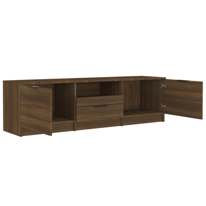 vidaXL TV skrinka hnedý dub 140x35x40 cm spracované drevo