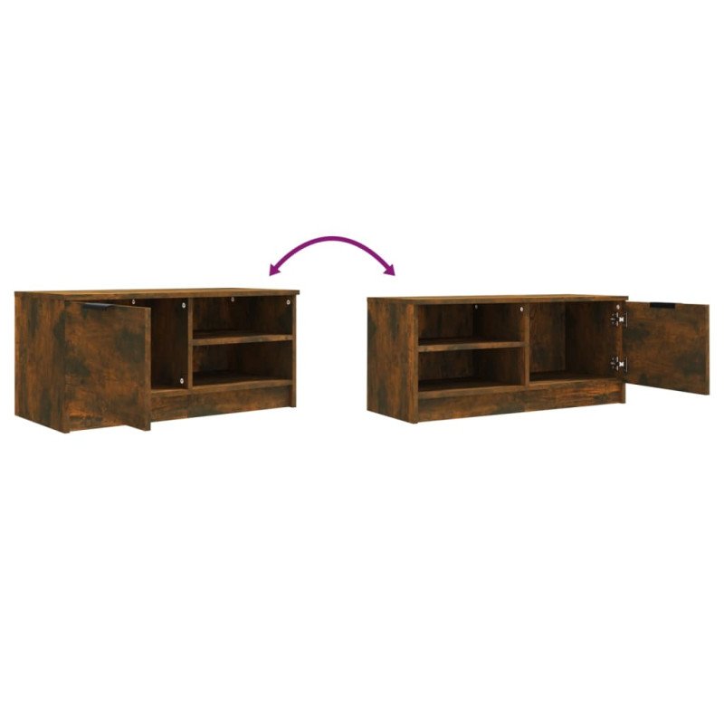 vidaXL TV stolíky 2 ks dymový dub 80x35x36,5 cm spracované drevo