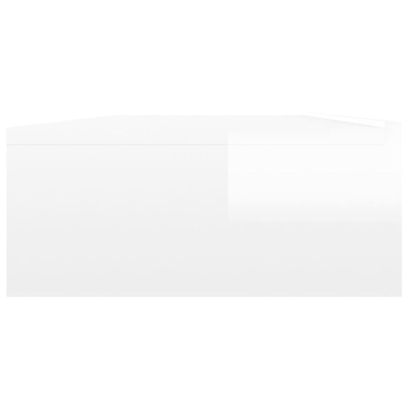 vidaXL TV skrinka s LED svetlami lesklá biela 120x35x15,5 cm