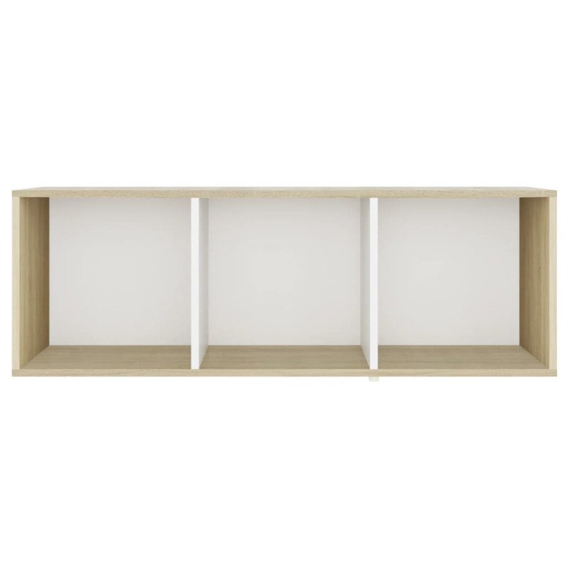 vidaXL TV skrinky 3 ks biele a dub sonoma 107x35x37 cm drevotrieska