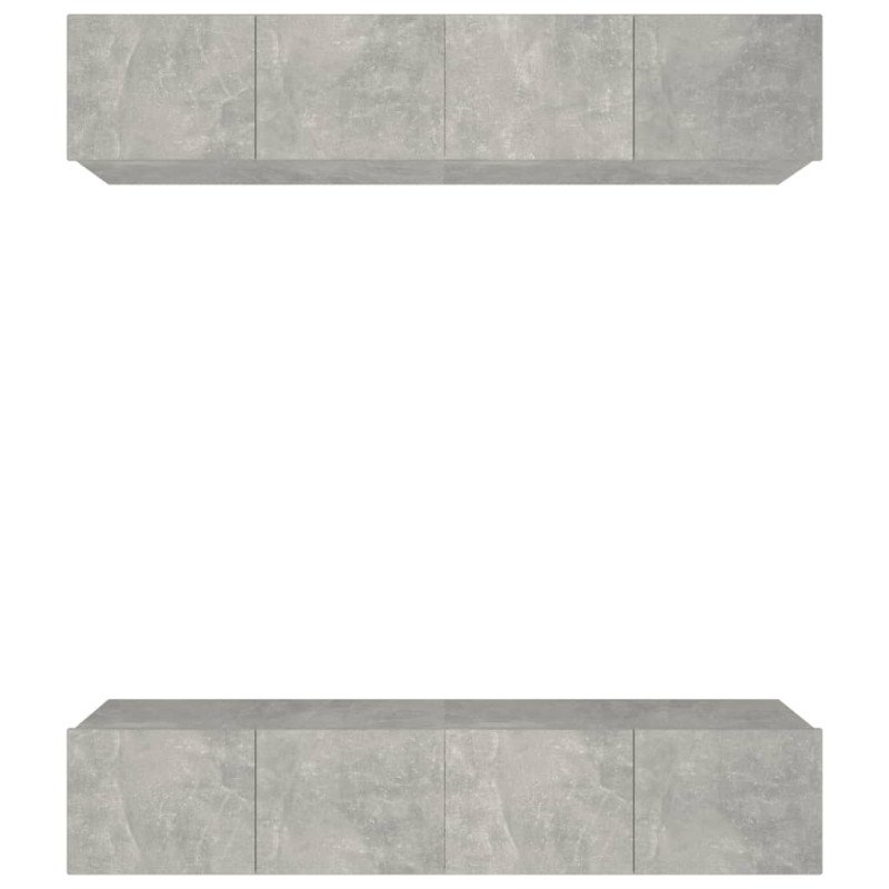 vidaXL TV skrinky 4 ks betónovosivé 80x30x30 cm spracované drevo