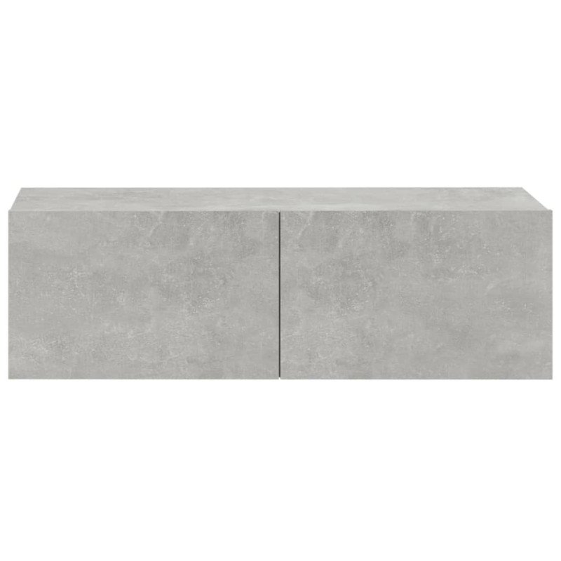 vidaXL Nástenné TV skrinky 4 ks betónové sivé 100x30x30 cm