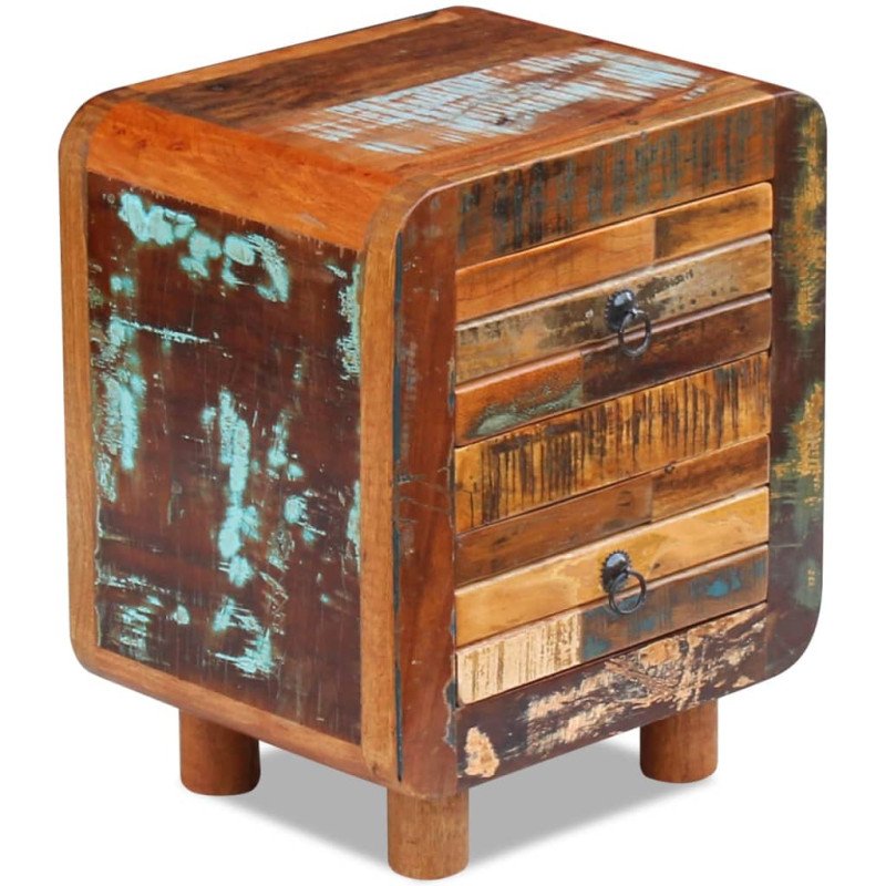 vidaXL Nočný stolík, recyklovaný masív 43x33x51 cm