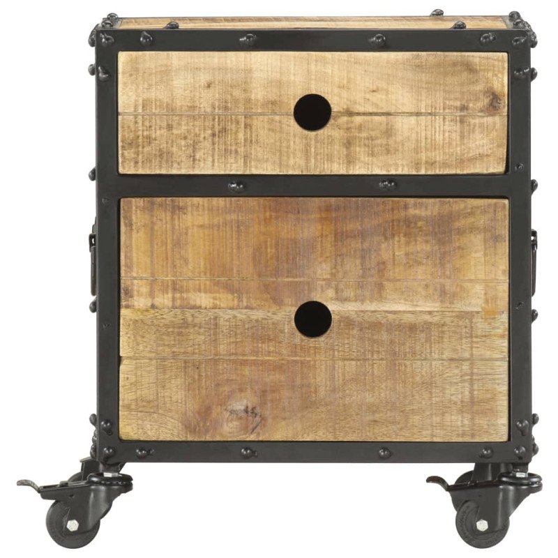 vidaXL Nočný stolík 40x30x50 cm surové masívne mangovníkové drevo