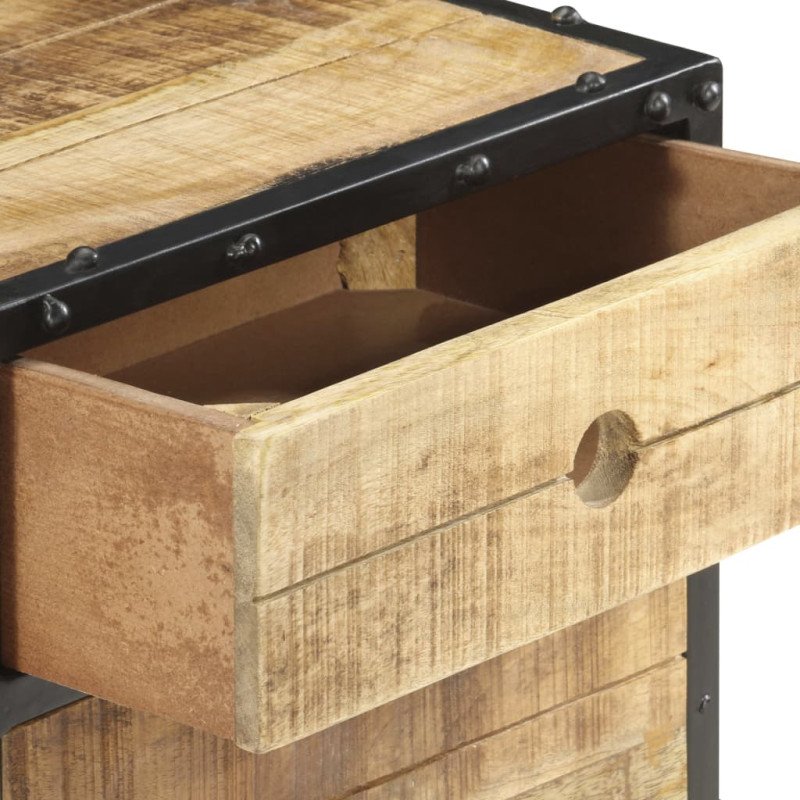 vidaXL Nočný stolík 40x30x50 cm surové masívne mangovníkové drevo