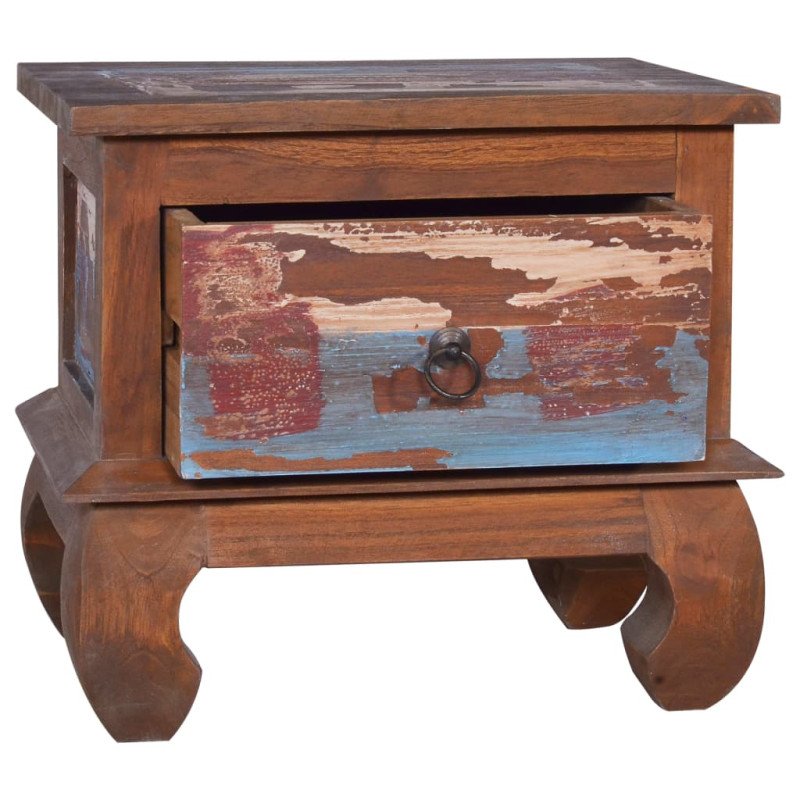vidaXL Nočný stolík 45x35x40 cm recyklované teakové drevo