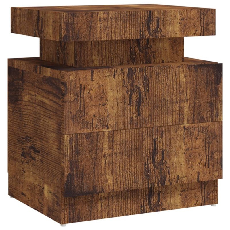 vidaXL Nočný stolík údený dub 45x35x52 cm drevotrieska