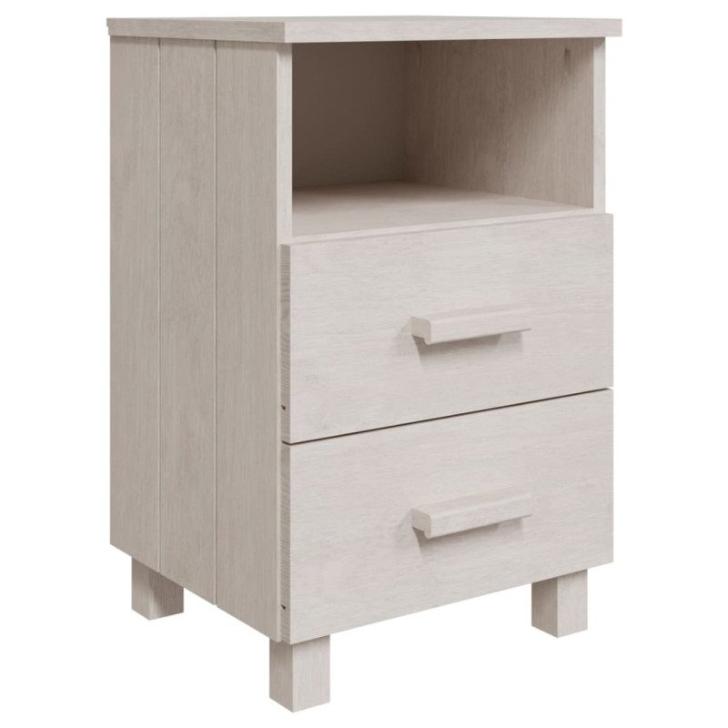 vidaXL Nočné stolíky HAMAR 2 ks, biele 40x35x62 cm, masív
