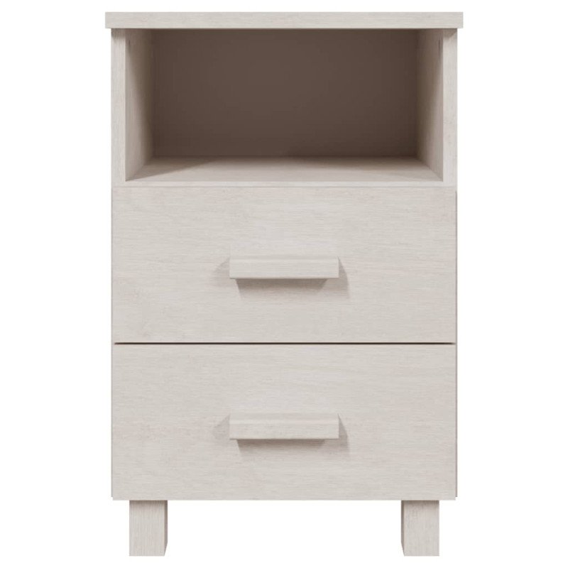 vidaXL Nočné stolíky HAMAR 2 ks, biele 40x35x62 cm, masív