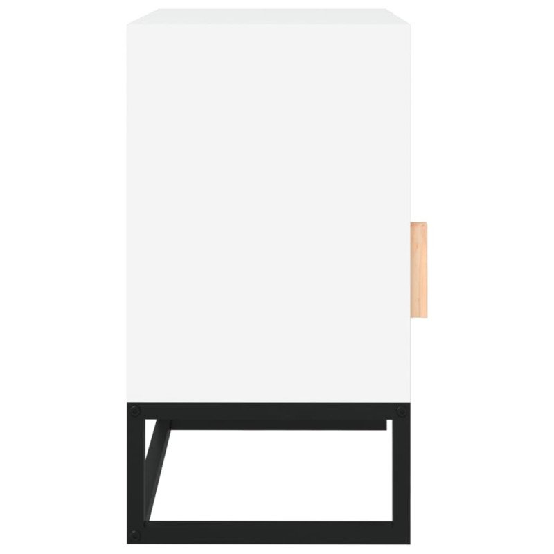 vidaXL Nočné stolíky 2 ks biele 40x30x55,5cm kompozitné drevo a železo