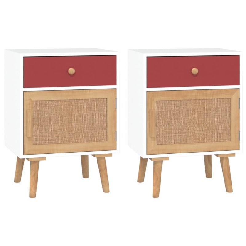 vidaXL Nočné stolíky 2 ks biele 40x30x55 cm kompozitné drevo