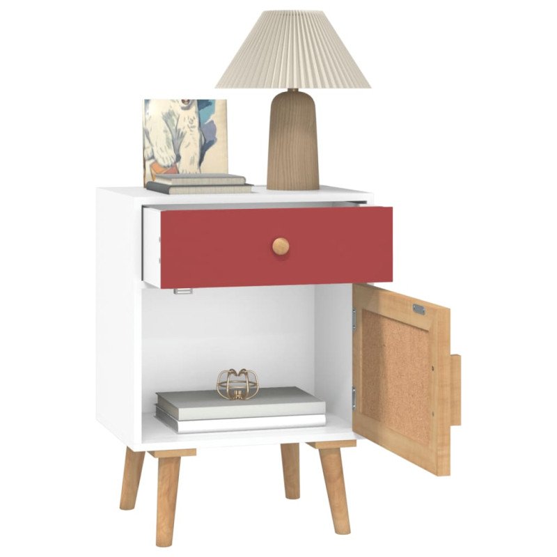 vidaXL Nočné stolíky 2 ks biele 40x30x55 cm kompozitné drevo