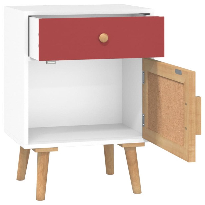 vidaXL Nočné stolíky 2 ks biele 40x30x55 cm kompozitné drevo