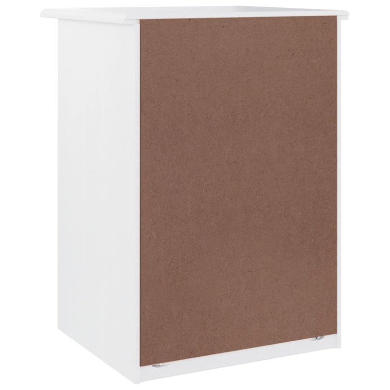 vidaXL Nočný stolík ALTA biely 41x35x55 cm masívna borovica