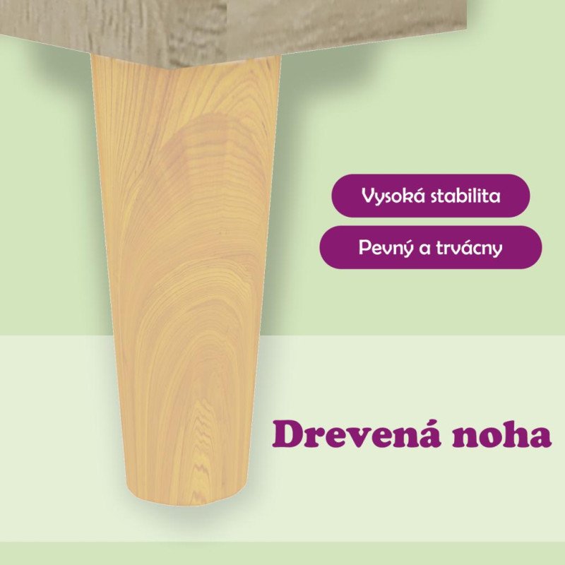 vidaXL Nočné stolíky, nohy z borovice 2 ks, dub sonoma 40x35x50 cm