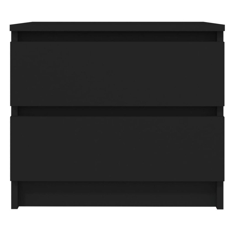 vidaXL Nočný stolík čierny 50x39x43,5 cm drevotrieska