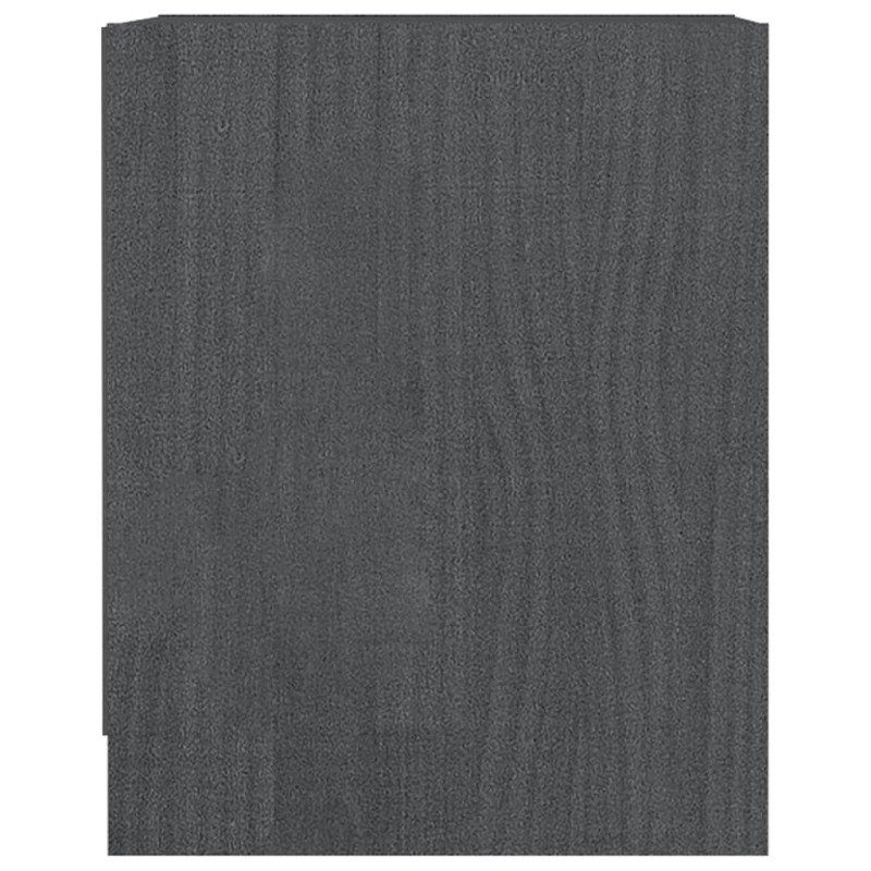 vidaXL Nočný stolík sivý 35,5x33,5x41,5 cm borovicový masív