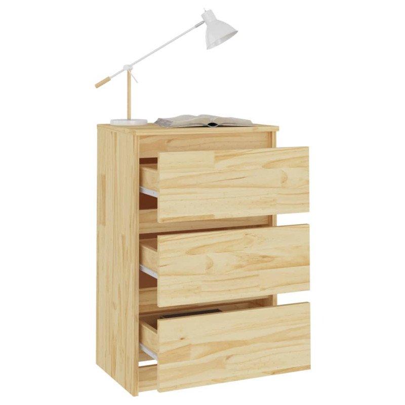 vidaXL Nočný stolík 40x29,5x64 cm, borovicový masív