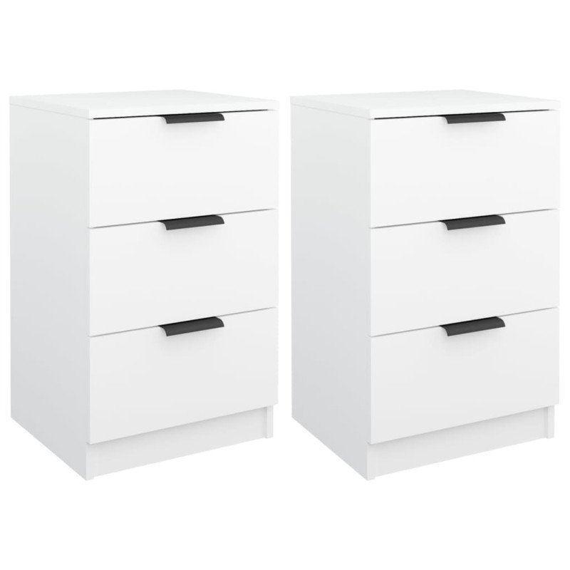 vidaXL Nočné stolíky 2 ks biele 40x36x65 cm