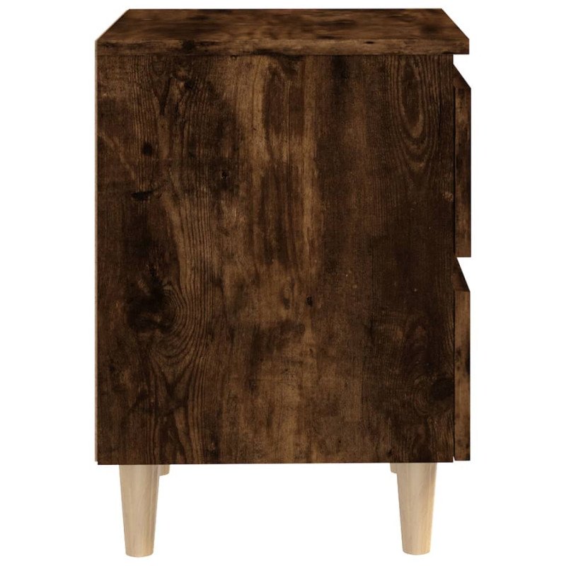 vidaXL Nočné stolíky s drevenými nohami 2 ks tmavý dub 40x35x50 cm