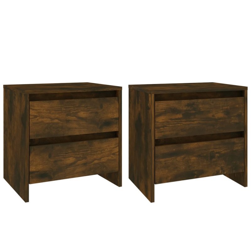 vidaXL Nočné stolíky 2 ks údený dub 45x34,5x44,5 cm drevotrieska
