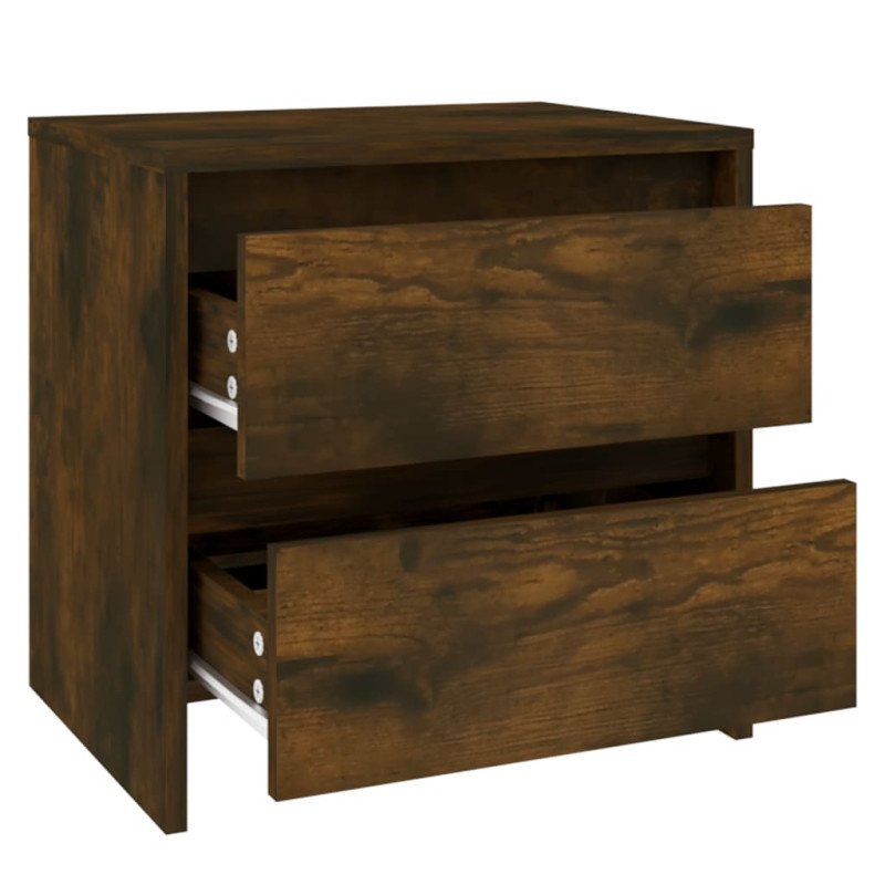 vidaXL Nočné stolíky 2 ks údený dub 45x34,5x44,5 cm drevotrieska