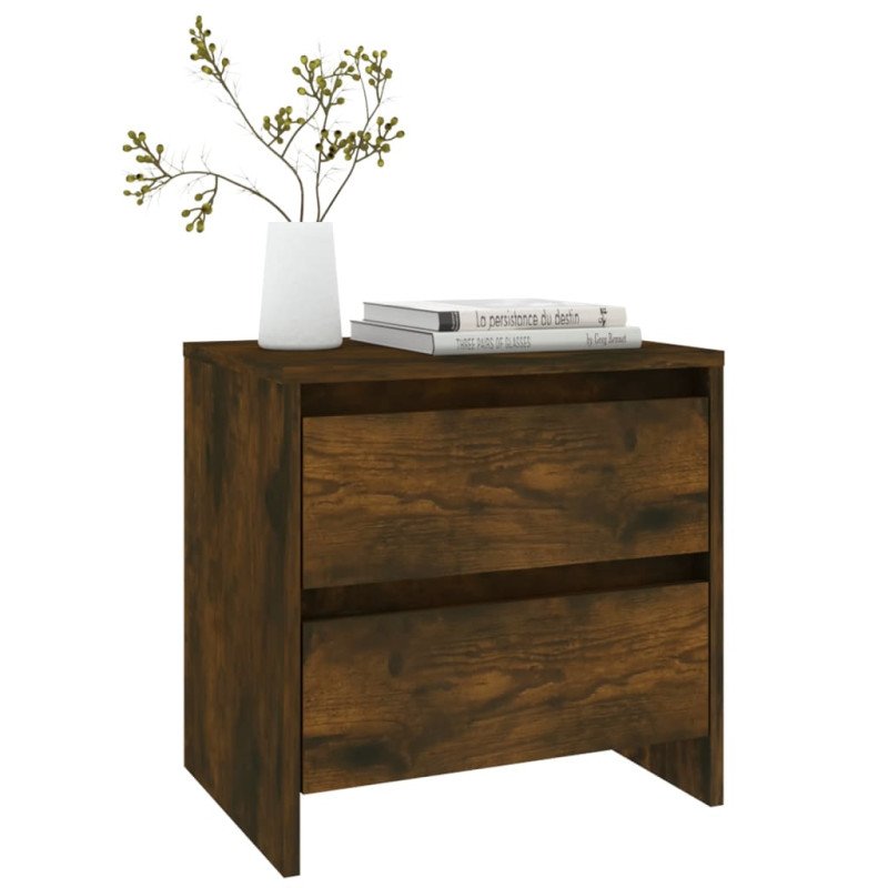 vidaXL Nočné stolíky 2 ks údený dub 45x34,5x44,5 cm drevotrieska