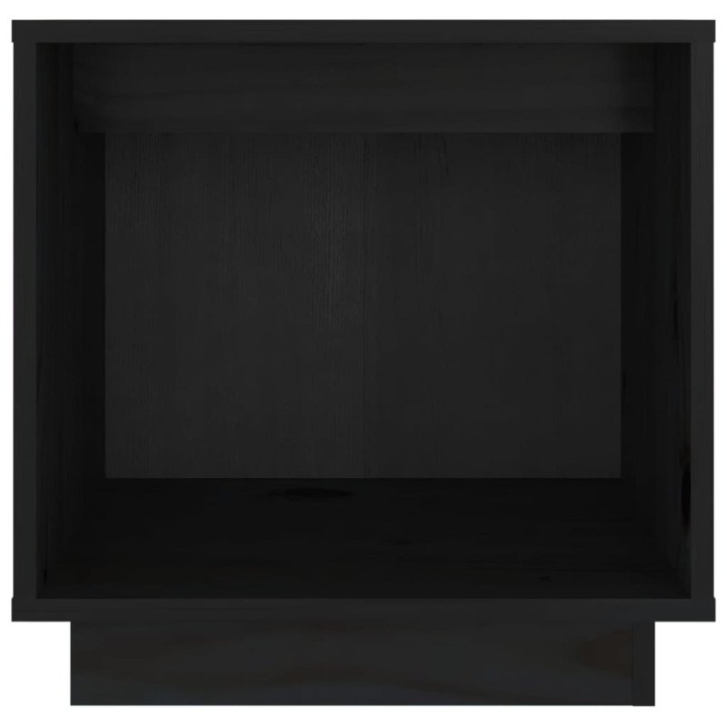 vidaXL Nočný stolík čierny 40x30x40 cm masívne borovicové drevo