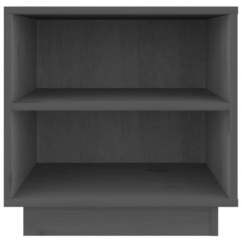 vidaXL Nočný stolík sivý 40x34x40 cm masívne borovicové drevo