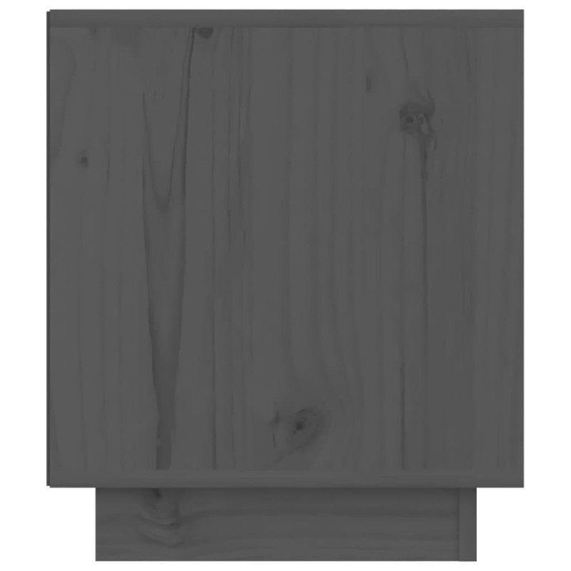 vidaXL Nočný stolík sivý 40x34x40 cm masívne borovicové drevo