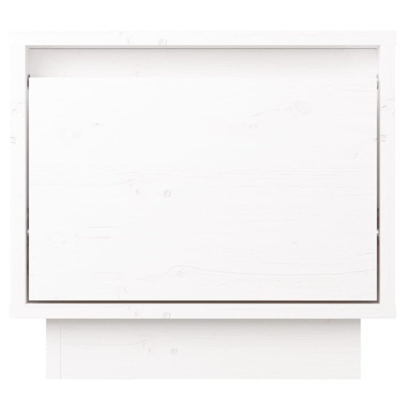 vidaXL Nočný stolík biely 35x34x32 cm masívne borovicové drevo