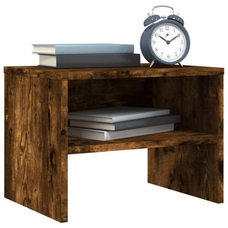 vidaXL Nočné stolíky 2 ks dymový dub 40x30x30 cm spracované drevo