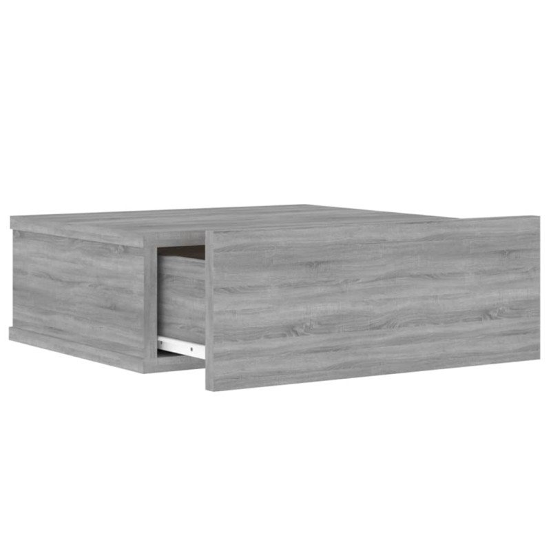 vidaXL Nástenný nočný stolík sivý sonoma 40x30x15 cm spracované drevo