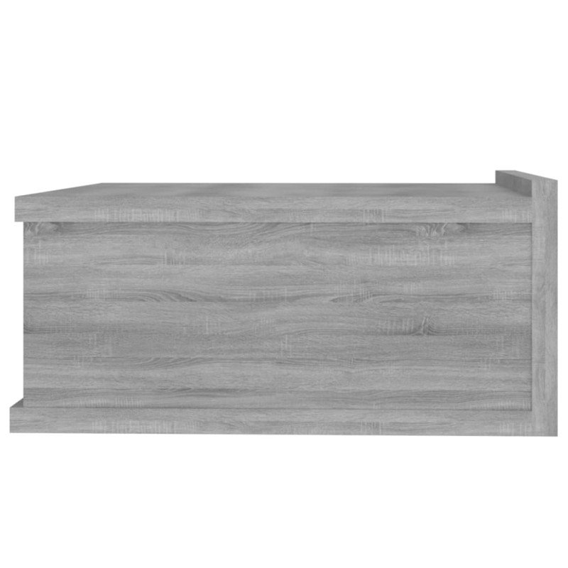 vidaXL Nástenný nočný stolík sivý sonoma 40x30x15 cm spracované drevo