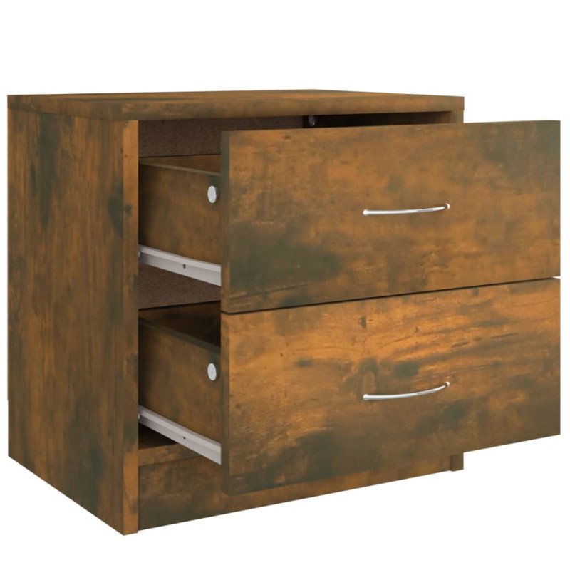 vidaXL Nočný stolík dymový dub 40x30x40 cm spracované drevo