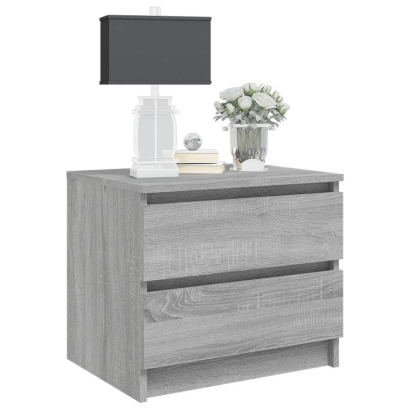 vidaXL Nočný stolík sivý sonoma 50x39x43,5 cm spracované drevo