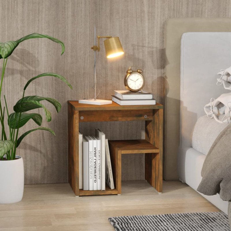 vidaXL Nočný stolík tmavý dub 40x30x40 cm spracované drevo